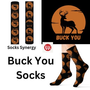 TOP SELLER Buck You Deer Jagd Socken personalisiert Geschenk fun cool trendy Geschenk damen herren individuell