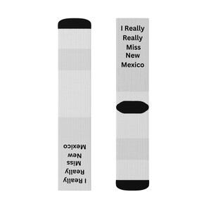 I Really Miss New Mexico Socks - Cozy Socks for Travelers, Homebodies, and Gift Givers, Perfect for Birthdays, Holidays, Travel