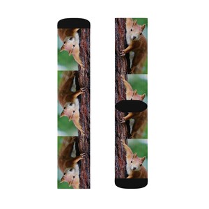 Squirrel Nature-Inspired Socks, Cozy Woodland Animal Gift, Fun Animal Print, Unique Socks for Nature Lovers, Cute Wildlife Accessories,