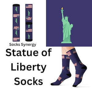 PIÙ VENDUTO Statua della libertà Calzini personalizzati politici alla moda regalo regalo vacanza personalizzato modello da donna da uomo nome personalizzato data