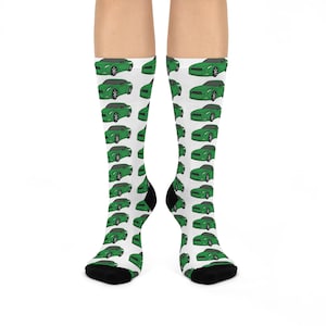 Fun Car Patterned Crew Socks, Ideal Gift for Car Lovers, Cozy Fashion Accessories for Road Trips, Birthday Gifts, Unique Socks