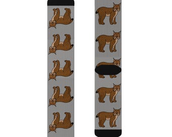 Whimsical Bob Cat Socks | Fun & Cozy Animal Socks, Gift for Cat Lovers, Unique Socks for Birthdays, Casual Wear, Cute Accessories