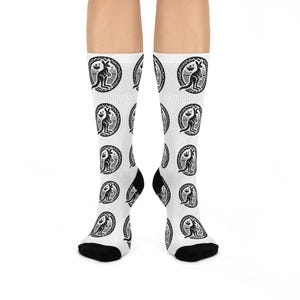 Kangaroo Fun Animal Print Cushioned Crew Socks, Cute Gift for Lovers, Cozy Socks for Home, Unique Fashion Accessory, Birthday & Holiday Gift