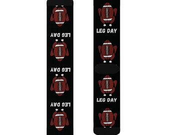 Calcetines deportivos para el día de piernas para entusiastas del fitness, calcetines deportivos motivacionales, regalo para amantes del gimnasio, accesorios de entrenamiento, ropa deportiva