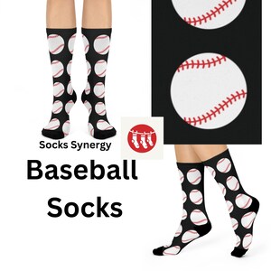 Black Baseball Socks Personalized Gift