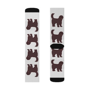 Calcetines con estampado de perro Terranova: regalo perfecto para amantes de las mascotas, calcetines con temática de perros, calzado cómodo para amantes de los animales, calcetines divertidos para el día a día.