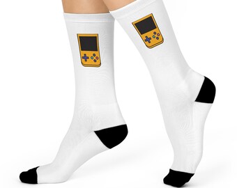 Retro gamer-gedempte crew-sokken - leuk cadeau voor gamers, comfortabele sportsokken, videogamemerchandise, cadeau voor hem of haar, leuke sokken