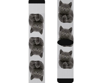 Funny Kitten middelvinger Sokken gepersonaliseerd cadeau