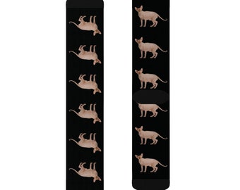 Calcetines de gato Sphynx sin pelo regalo personalizado