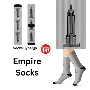 Calzini Empire State Building regalo personalizzato calzini New York divertenti alla moda regalo presente festa donna uomo modello personalizzato nome data
