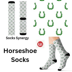TOP SELLER Horseshoe Socks personalized gift horse lover gift rancher famer rodeo western trendy gift present holiday women's men's custom