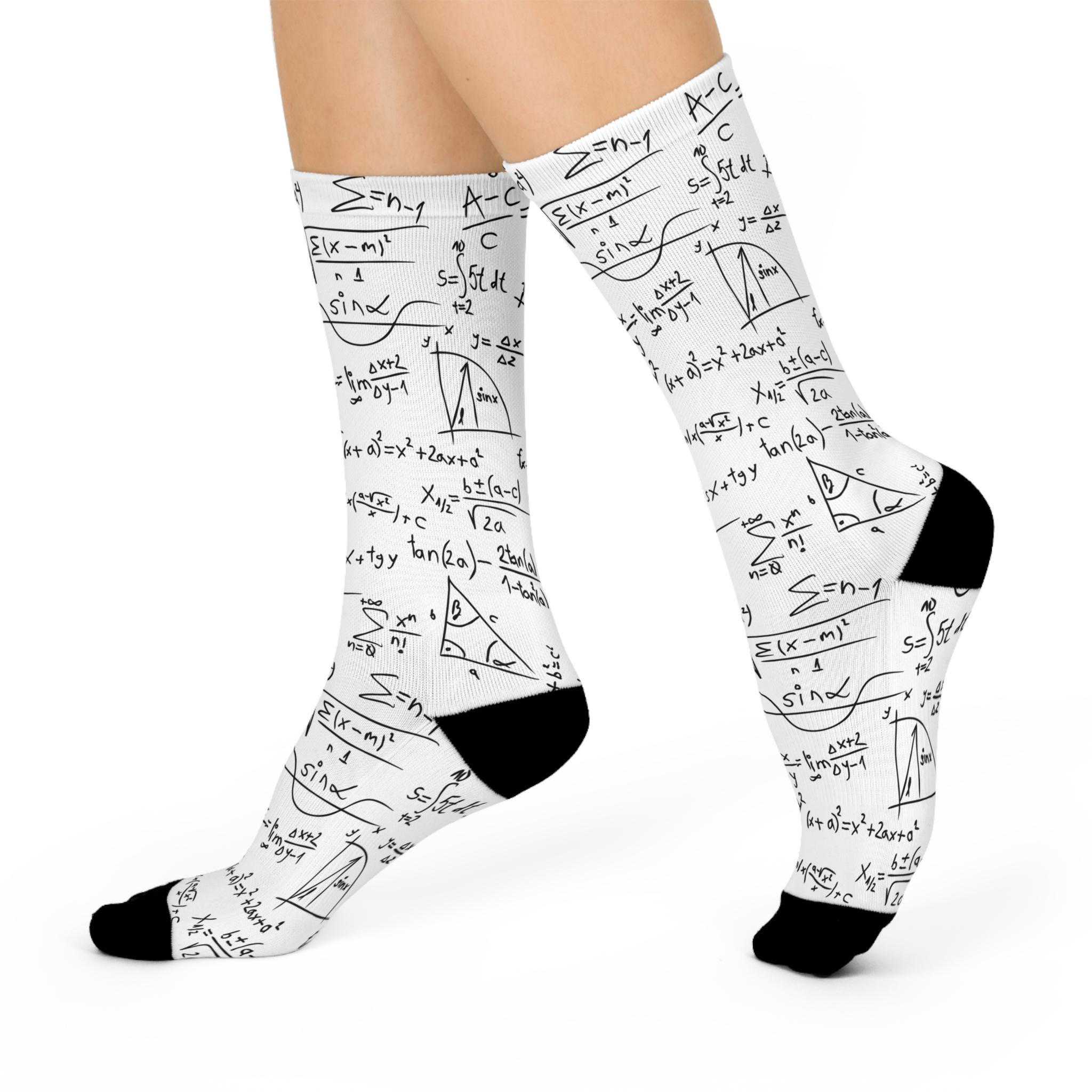 Mathematician's Cushioned Crew Socks - Fun Gift for Teachers, Students ...