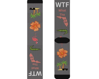 WTF What The Florida Socks personalized gift