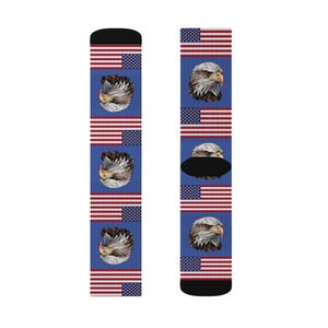 Patriotic Eagle Socks - American Flag Design, USA Pride, July 4th Celebration, Unique Gift, Cozy Apparel
