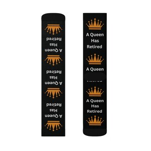 TOP SELLER A Queen has retired Socks personalized gift fun cool trendy gift present holiday women's men's custom pattern coworker gift image 3
