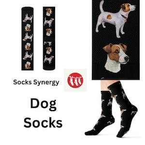 TOP SELLER Jack Russel Socks personalized gift dog socks fun cool trendy gift present holiday women&#39;s men&#39;s custom pattern dog lover gift