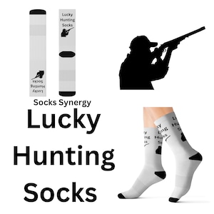 Glückspilz Jagd Socken individuelle Spaß cool trendy Geschenk Urlaub damen-Herren Muster individuell Name Datum