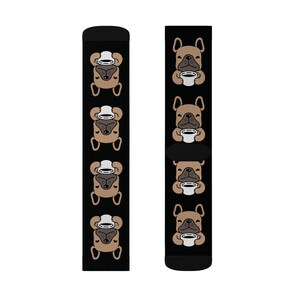 Frenchie Socks Cute Animal Pattern Socks for Dog Lovers, Funny Pet Gifts, Coffee Socks, Cozy Everyday Wear, Unique Animal Socks