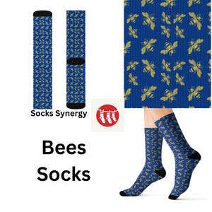 Bees Socks personalized gift beekeeper gift animal socks fun cool trendy gift present holiday womens mens pattern custom name date
