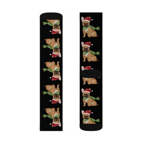 Calcetines Frenchie para amantes de los perros, divertidos calcetines con estampado de perro, regalo de Navidad para dueños de mascotas, calcetines únicos con sublimación, adorables calcetines de animales.