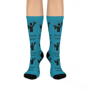 Personal Trainer Cushioned Crew Socks, Fitness Socks, Workout Gifts, Gym Socks, Athletic Wear, Exercise Apparel
