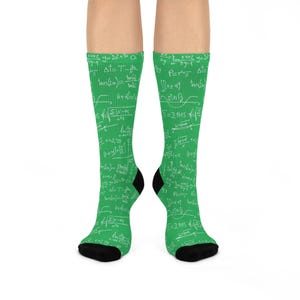 Fun Math Cushioned Crew Socks | Perfect for Teachers, Students, Math Lovers, Back to School, and Study Sessions