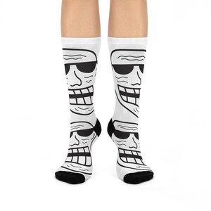 meme Funny Graphic Crew Socks, Cool Gift for Friends, Casual Wear, Party Accessories, Unique Fashion, Sock Gift for Birthdays