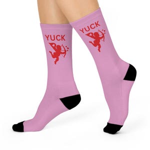 Calcetines acolchados divertidos para San Valentín, con temática de asco, un bonito regalo para parejas, anti-San Valentín, cómodos para usar a diario.
