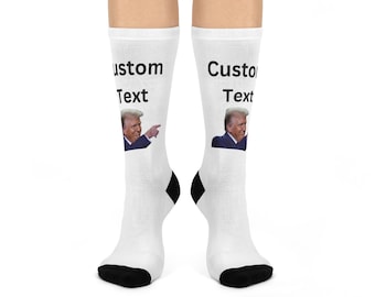 Calcetines acolchados personalizados y divertidos de TRUMP para regalar, calcetines únicos y novedosos para amigos, calcetines personalizables para fiestas, regalo de cumpleaños.