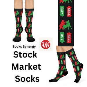 Market Trend Socks - Stylish Trading Socks for Financial Lovers, Unique Gift for Stock Market Enthusiasts, Cozy Footwear for Home Office