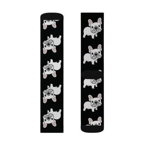 Fun French Bulldog Socks, Cute Pet Lover Gift, Sublimation Crew Socks, Funny Dog Socks for Birthdays, Dog-Themed Accessories