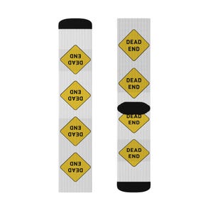 Quirky Dead End Socks, Fun Novelty Socks, Unique Gift for Friends, Casual Wear, Statement Socks for Holidays, Every Day Use