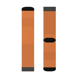 Orange socks with grey top Socks - Perfect Gift for Any Occasion, Holiday Footwear, Unique Accessories, Fashionable Statement Socks, Fun