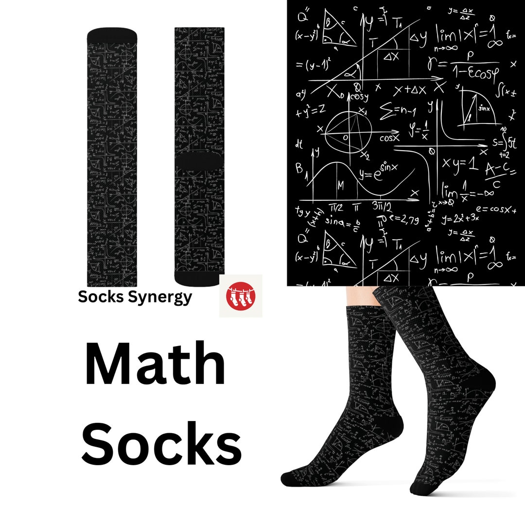 Math Socks Custom Equation Fun Cool Trendy Gift Present Holiday ...