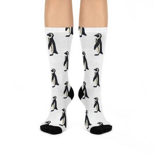 Penguin Crew Socks - Fun and Cozy Gift for Animal Lovers, Stylish Accessories, Cute Socks for Winter, Holiday Stocking Stuffers