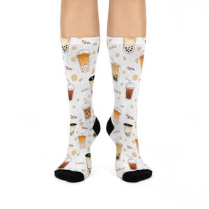 Bubble Tea gepolsterte Socken - süßes Geschenk für Tee-Liebhaber, lustiges Socken-Design für Tee-Enthusiasten, perfekt für gemütliche Tage, Geburtstags- und Weihnachtsgeschenke,