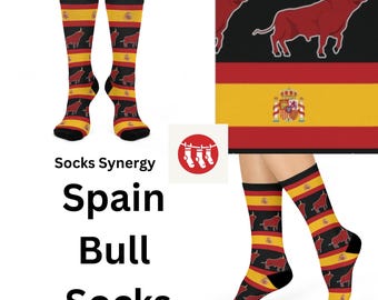 Spain bull Socks personalized gift