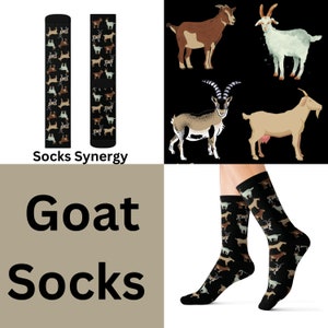 TOP SELLER Goat Socks custom farmer fun trendy gift present holiday personalized women&#39;s men&#39;s pattern customized name date milk cheese Acre