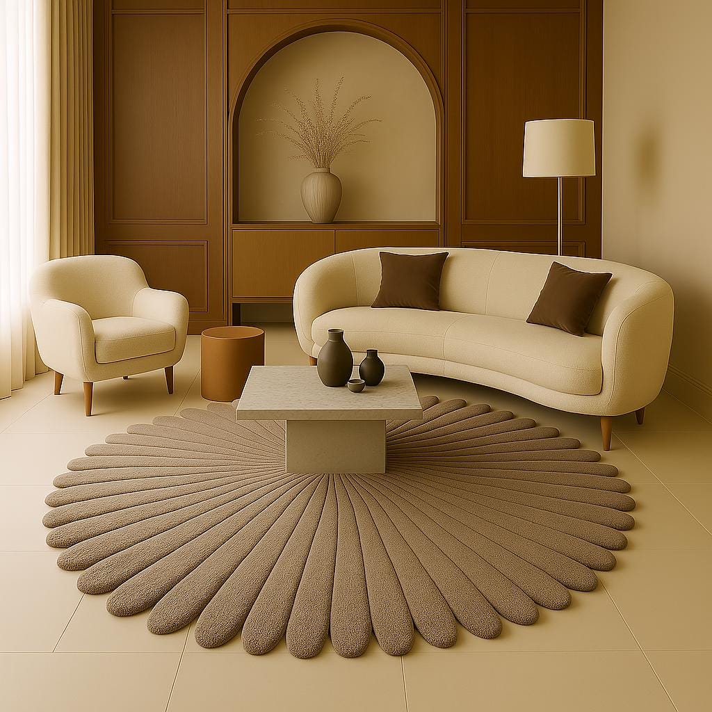 Modern Round Shape Irregular Hand Tufted Rugs for Living Room, Bedroom ...