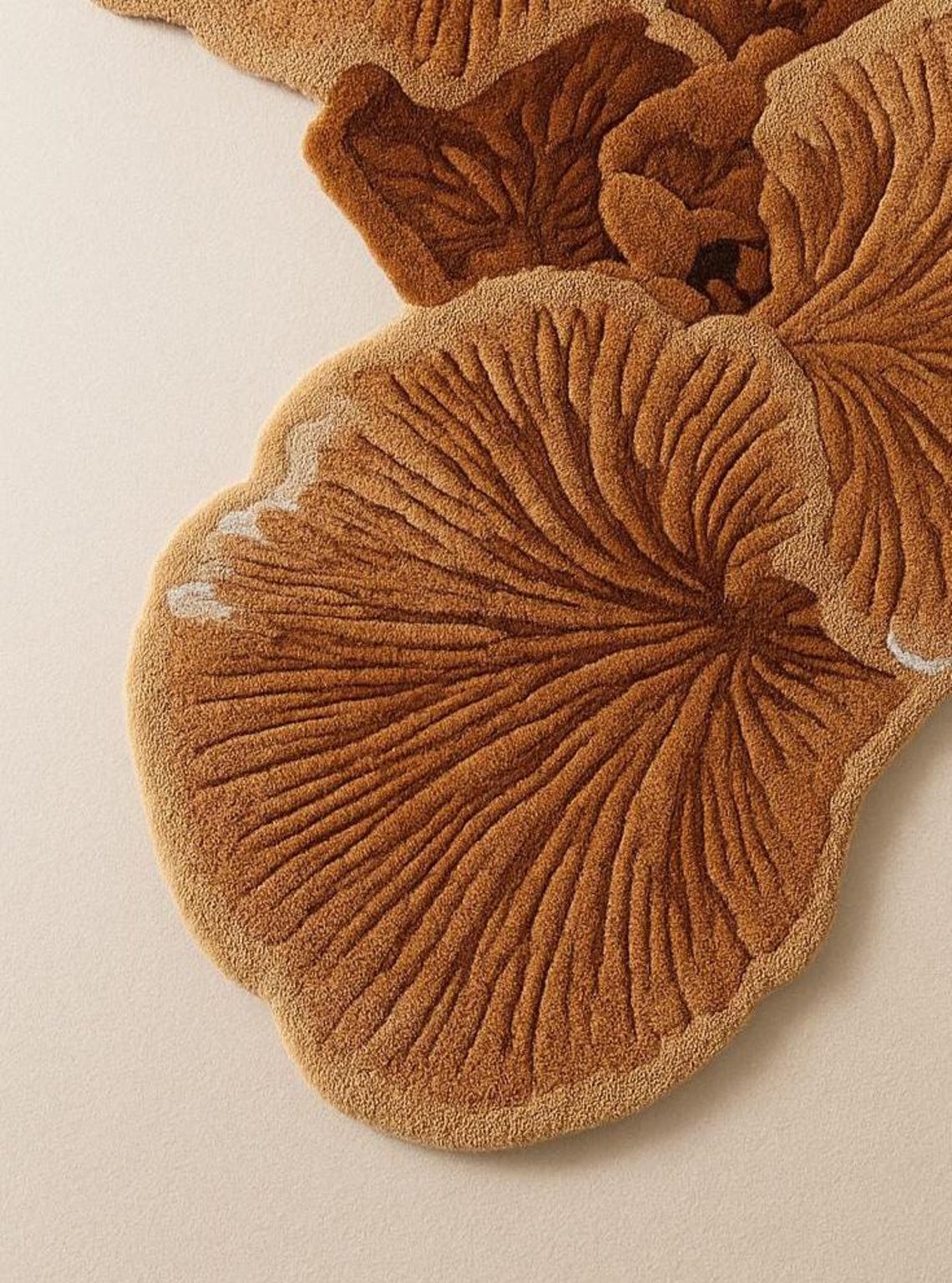 Botanical Flower Shaped Rug | Handmade Blue Petal Rug | Organic Modern ...