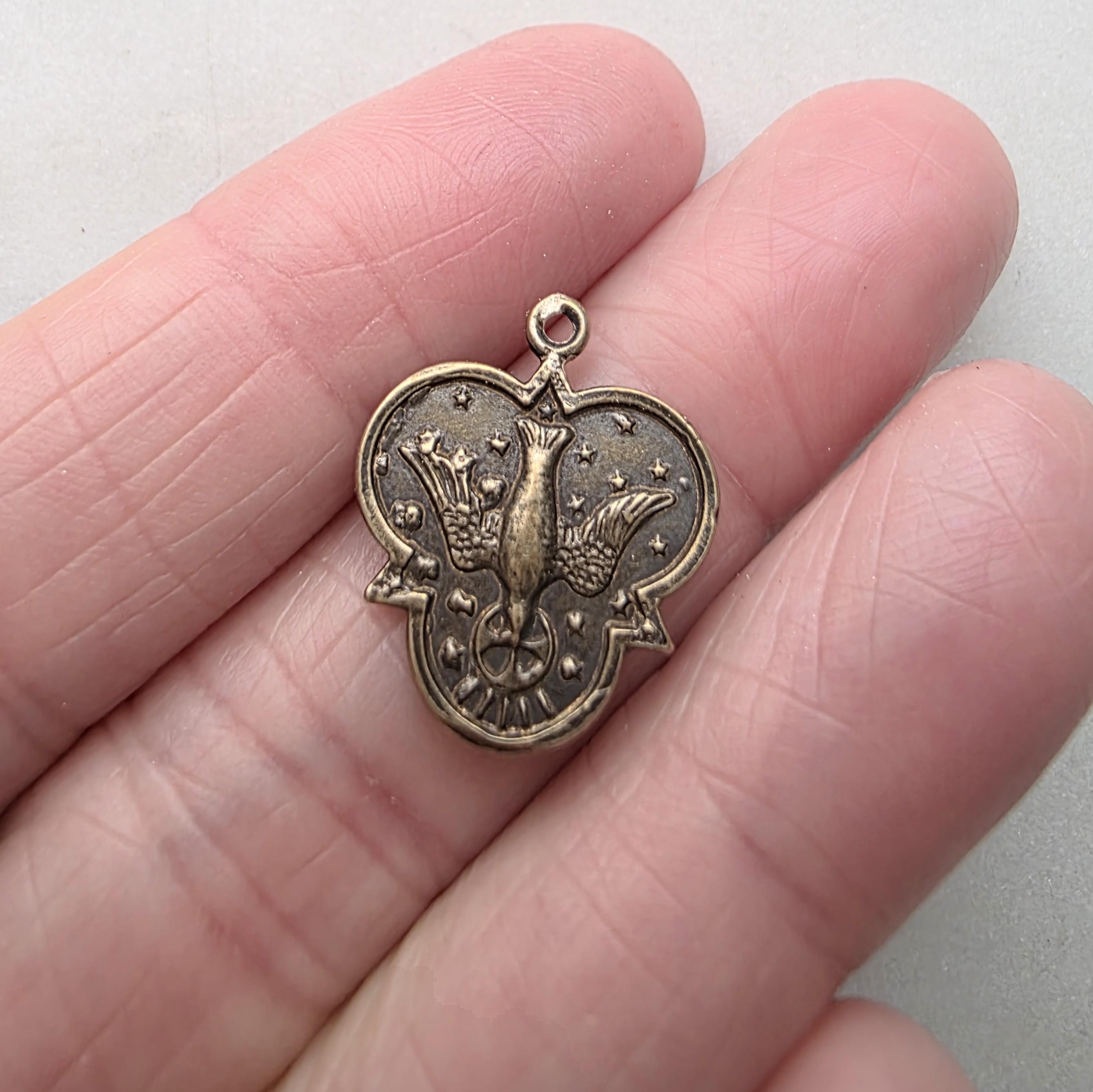 The Small Seven Gifts of the Holy Spirit Solid Bronze Heirloom Catholic ...