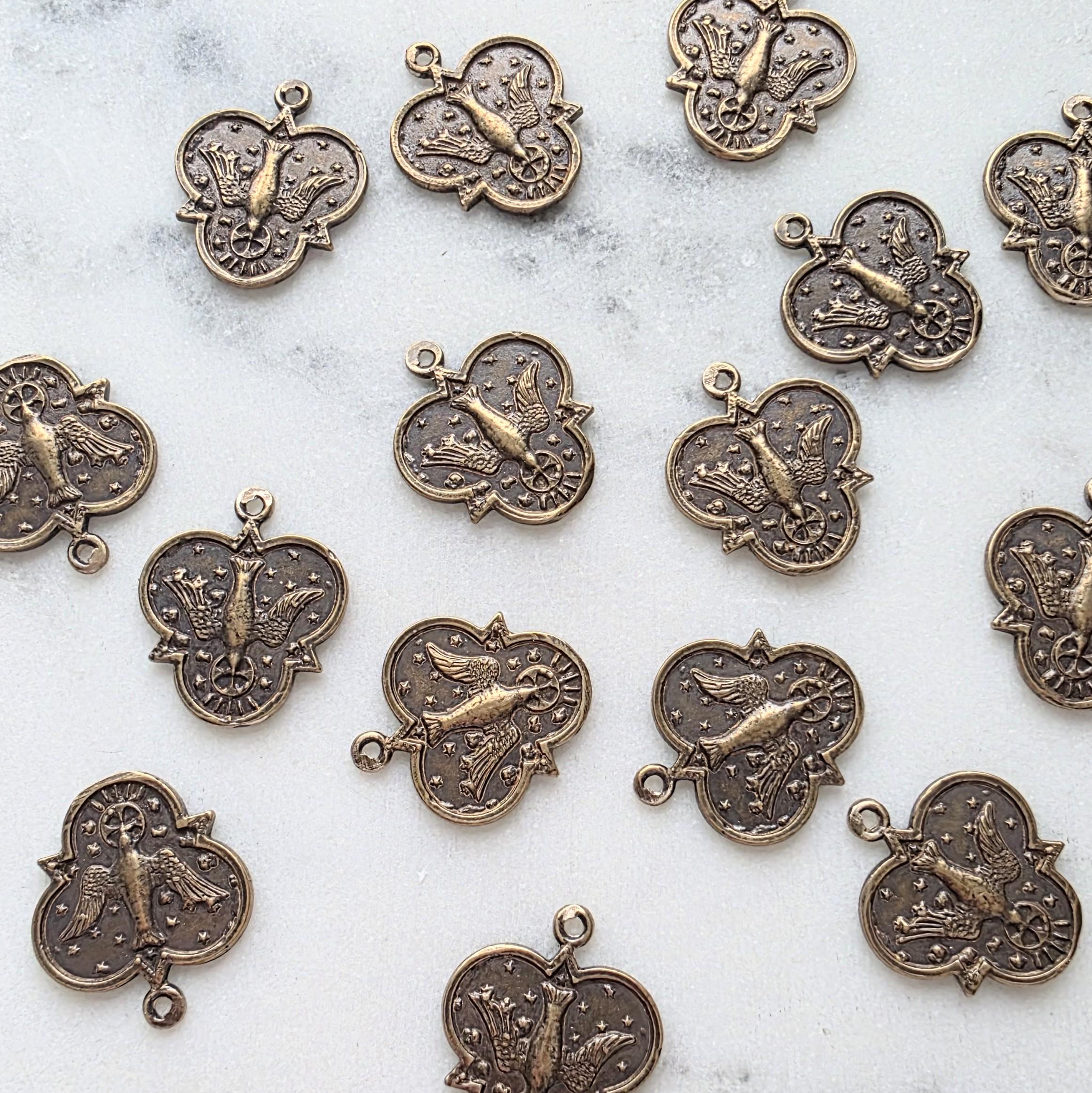 The Small Seven Gifts of the Holy Spirit Solid Bronze Heirloom Catholic ...