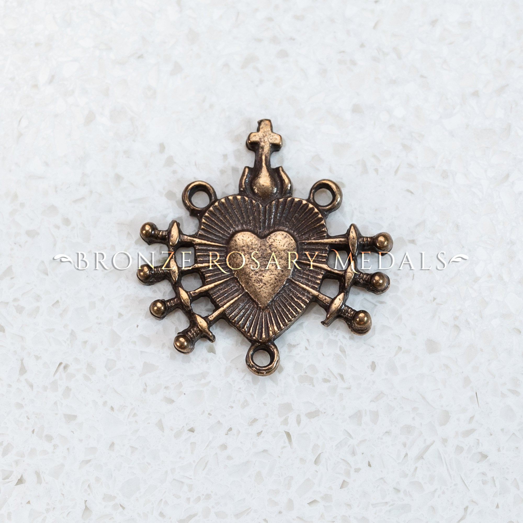 Small Seven Sorrows of Mary, Heart Pierced by Swords, Heirloom