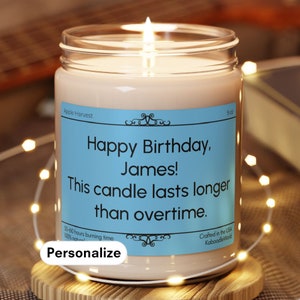 Fun Soccer Fan Birthday Gift Candle Custom Birthday Gift for Soccer Dad Custom Joke Candle for Sports Fan Fun Unique Gift Idea Soccer
