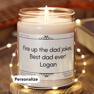 Personalized Funny Father&#39;s Day Candle Personalized Gift for Dad from Son Daughter Daddy&#39;s Birthday Husband Dad Hilarious and Unique Present