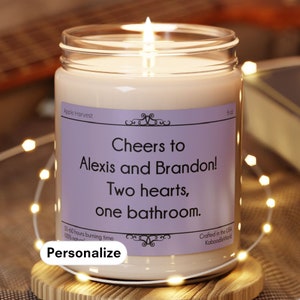 Customized Funny Wedding Gift Candle Funny Wedding Gift Ideas for Couple with Newlywed Joke Unique Personalized Wedding Gift Idea for Bride