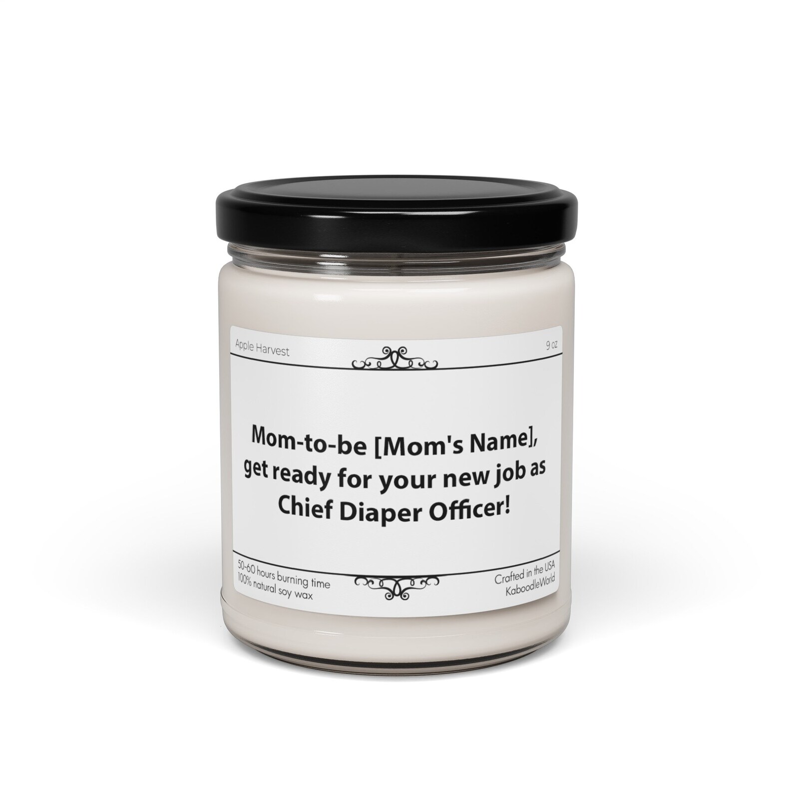 Custom Baby Shower Gift Candle for Mom Customizable Baby's Mother Gift ...