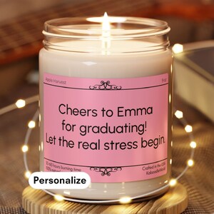 Benutzerdefiniertes Spaß-Abschlussgeschenk für Studenten-Master-Grad-Geschenk Lustiges Bachelor-Grad-Geschenk Personalisiertes graduierten-Geschenk Benutzerdefinierte lustiges Kerzengeschenk