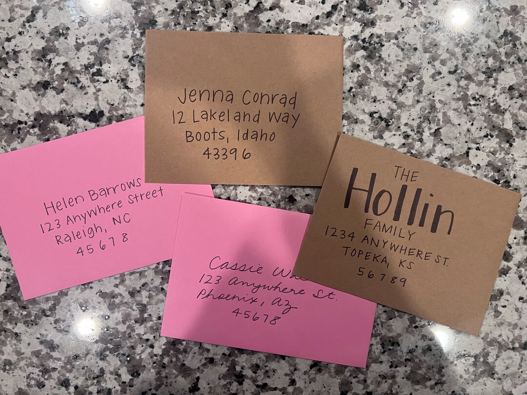 Handwritten Envelopes Hand Addressed Envelopes Etsy