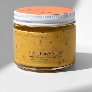 Purer Pores Mask - Raw Wildflower Honey & Bee Pollen for Deep Cleansing + Radiant Skin
